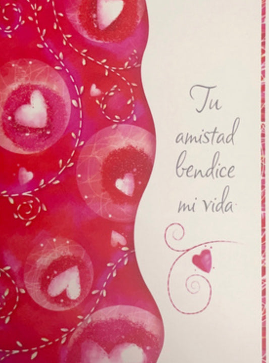 Tu amistad bendice mi vida- 6 tarjetas