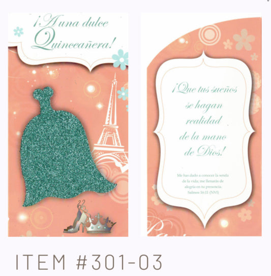 ¡A una dulce Quinceañera!  - 6 tarjetas