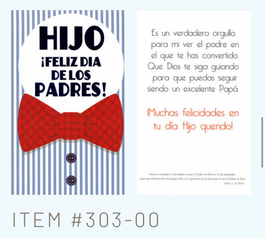 Hijo ¡feliz día de los padres!  - 6 tarjetas