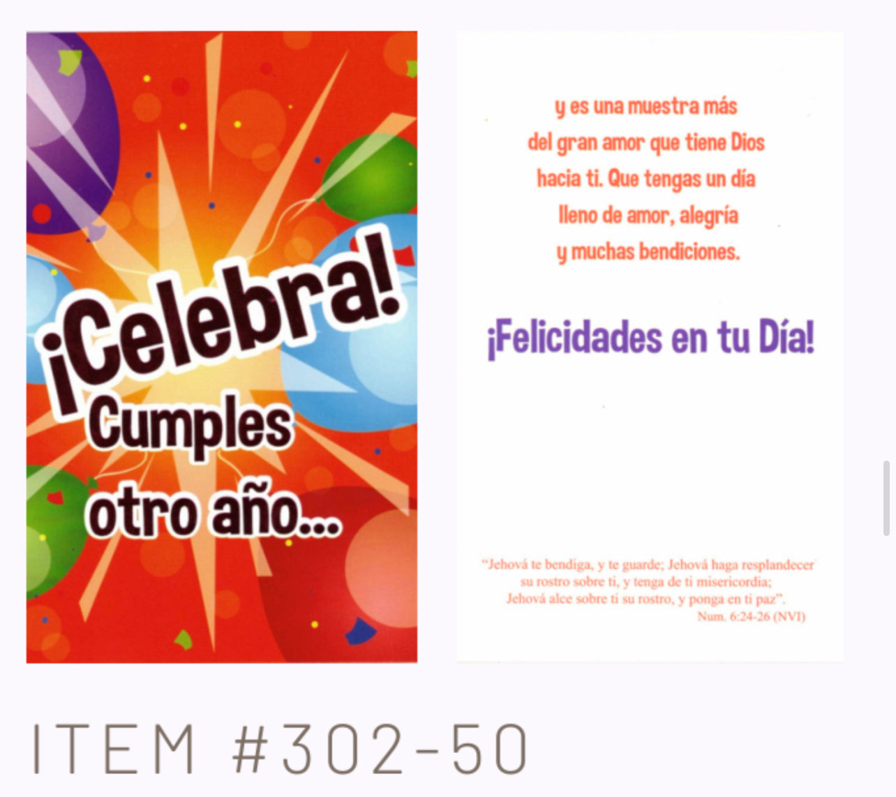 ¡Celebra! Cumples otro año…  - 6 tarjetas