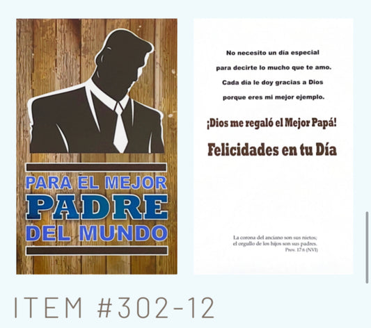 Para el mejor padre del mundo  - 6 tarjetas